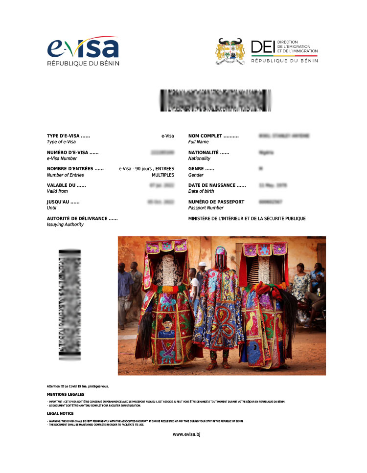 The eVisa for Benin