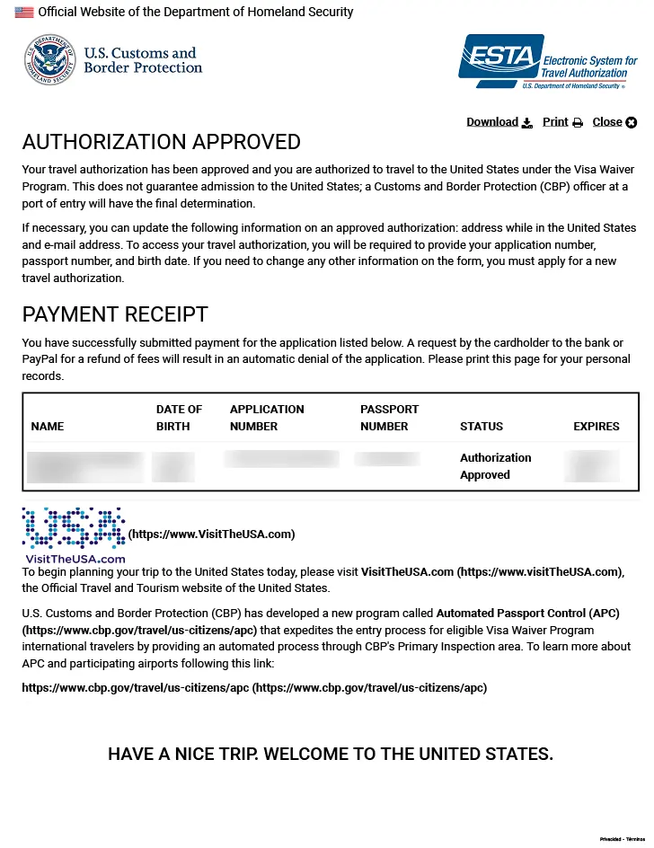 The ESTA for Puerto Rico