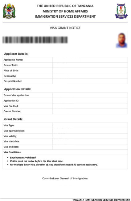 The eVisa for Tanzania